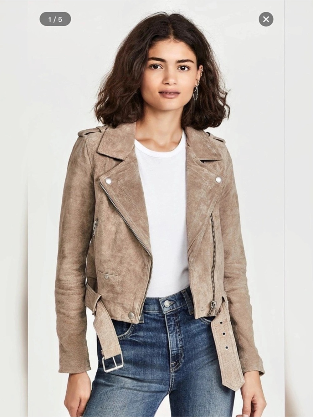 Blank NYC Women's Moto Jacket in Tan